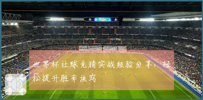 世界杯让球竞猜实战经验分享，轻松提升胜率诀窍